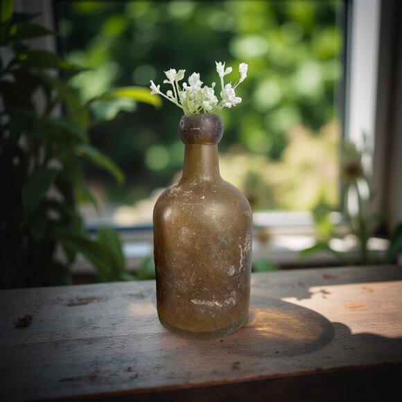 Rustic Farmhouse Kitchen Decor Bundle – Primitive Egg Beater, Apothecary Bottle, - Picture 9 of 12